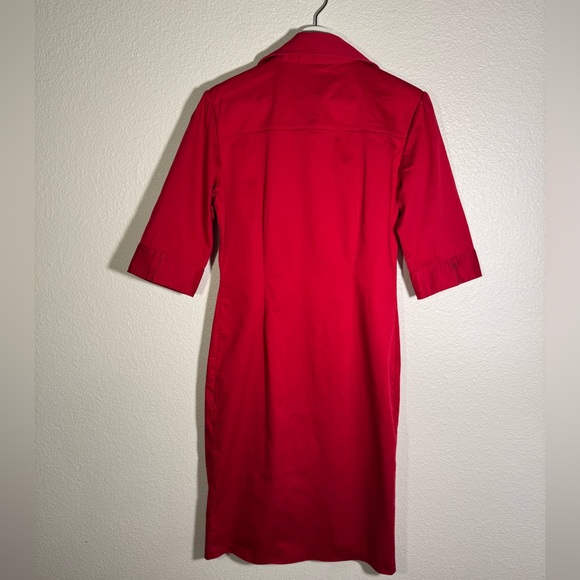 Rabbit Rabbit Rabbit Designs Red Jacket Dress with Button Front & 3/4 Sleeves - Picture 3 of 9